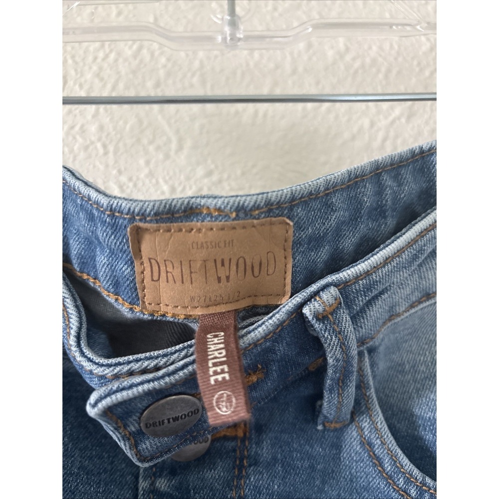 Driftwood Charlee High Rise Crop Wide Leg Jeans Size 27 Boho Buttonfly Womens - Picture 2 of 14